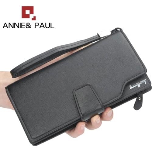 Baellerry Men Wallets Long Style High Quality Card Holder Male Purse Zipper Large Capacity Brand PU Leather Wallet For Men