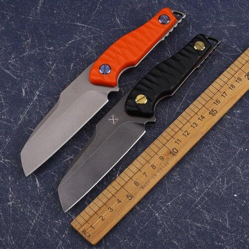 Custom D2 Blade G10 Handle Hiking Outdoor Camping Hunting Fishing Mountaineering Survival EDC Fruit Tool Knife
