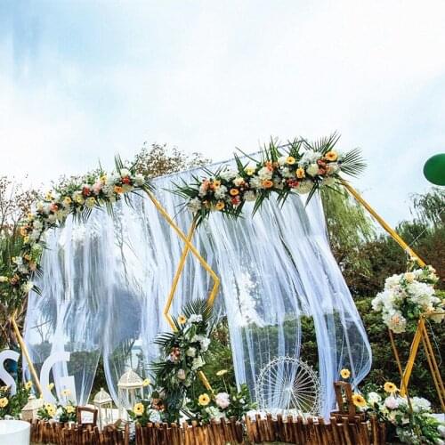 Party Wedding Arch metal flower frame Background Wedding Props balloon arch birthday party decoration stand