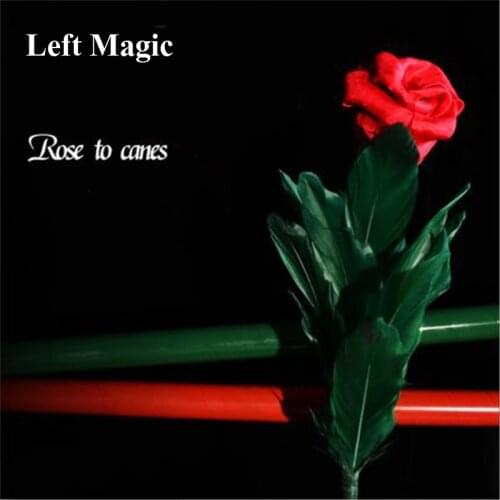 Rose to Canes Magic Tricks Magicians Flower To Scarve to Two Canes Magia Stage Illusions Gimmick Props Comedy