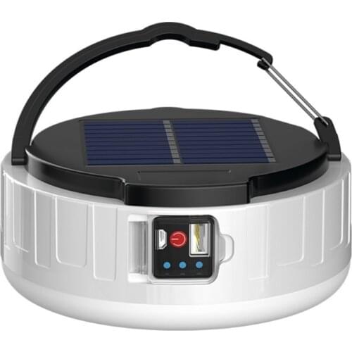 LED Camping Lantern 1200mAh USB Rechargeable Portable Solar Light Bulb Lamp for Outages Outdoor Hiking