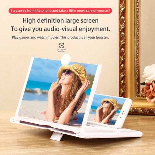 Universal 10'' 3D HD Screen Magnifier HD Folding Screen Amplifier Mobile Phone Magnifying Glass Stand Smart Phone Bracket Holder