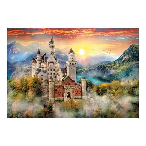 Oneroom Scenery Needlework,Swan Castle View 14CT Handwork Counted Embroidery,DIY DMC Cross stitch kits,Art Cross-Stitching