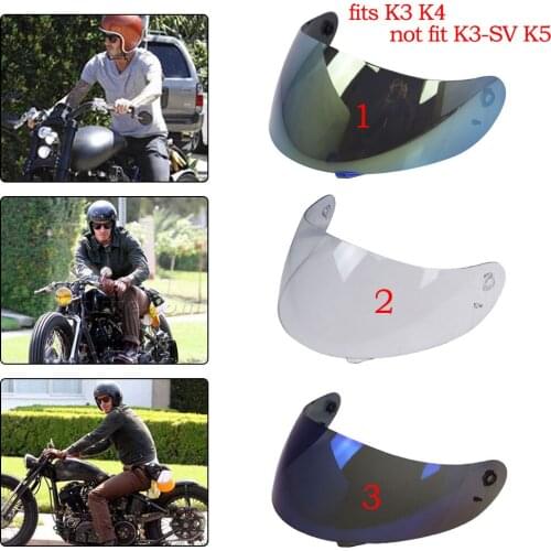 Full Face Shield For Motorcycle Helmet K3 K4 Helmet UV Protection Motorcross Sun Visor protective Equipment Anti-scratch