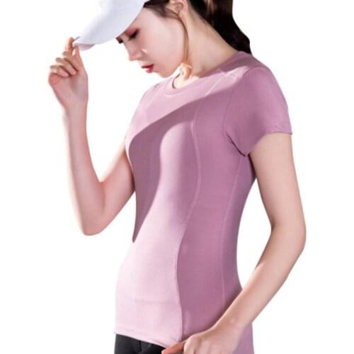 Pitidrogo Womens O-Neck Twis short Sleeve Tshirts Workerout Running Fitness Athletic Yoga Tops Exercise Gym Shirts