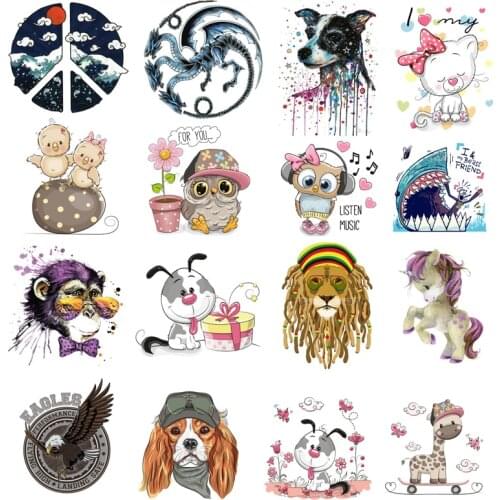 ZOTOONE Cute Cartoon Unicorn Patch for clothing Heat Transfer for Clothes DIY Heart Iron on Thermo Stickers Badges Application N