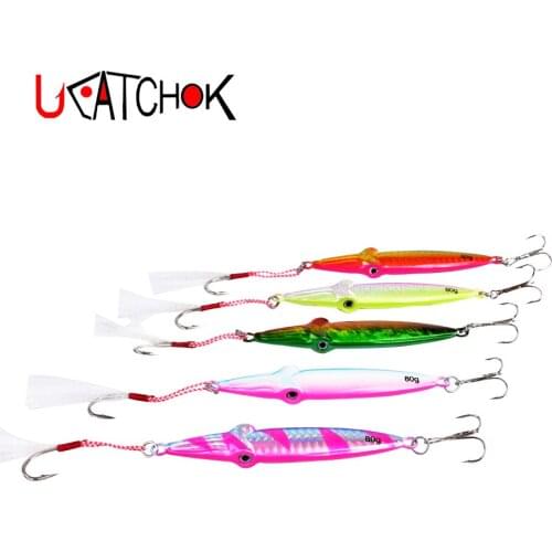1PCS Luminou Metal Fishing Lure 40g60g80g100g Lead Fishing Baits Metal Jigging Fishing Lure Artificial Hard Bait Fishing Tackle