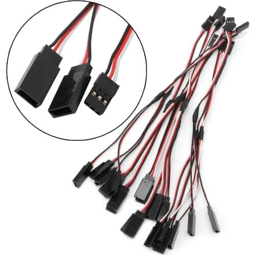 10Pcs 150mm Y Style RC Extension Servo Wire Lead Cord Cable For JR Futaba 15cm New