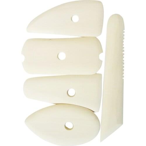 5 Pieces Wooden Pottery Clay Carving Sculpture Modeling Tools for Kids Crafts