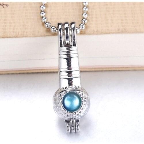 5pcs Microphone Pearl Cage Pendant Jewelry Making Bead Cage Locket Necklace Aromatherapy Essential Oil Diffuser Box Oyster Pearl