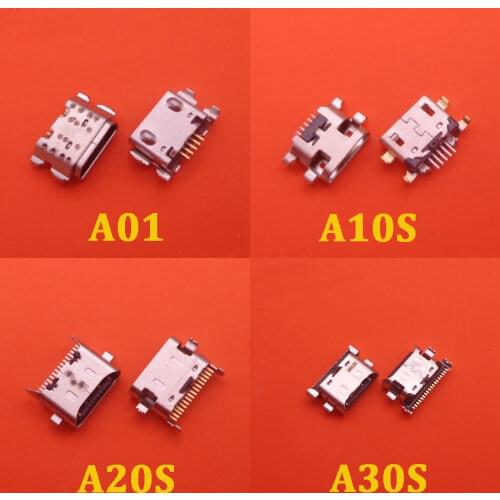 50pcs Micro USB Jack Connector Socket Charging Port Plug For Samsung Galaxy A01 A015 A015F/DS A10S A20S A30S