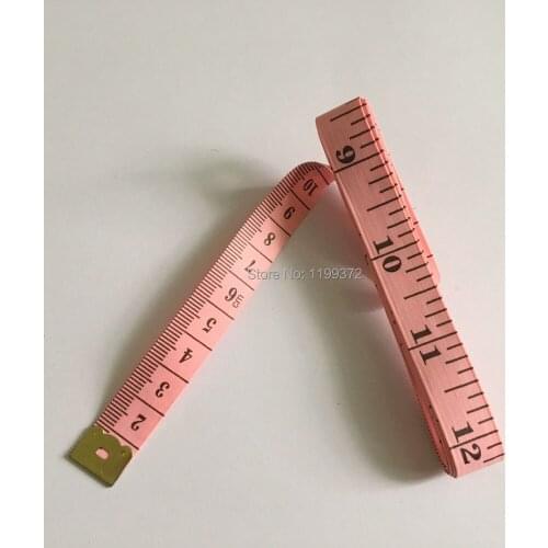 500pcs 60 inch 150cm Double-Scale Double Sides Soft Tape Measure Body Measuring Tailor Ruler sewing Tool Flat Pink Color