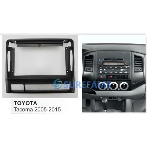 9 inch Car Fascia Radio Panel for Toyota Tacoma 2005-2015 Dash Kit Install Facia Console 9inch Bezel Adapter Trim Plate Cover