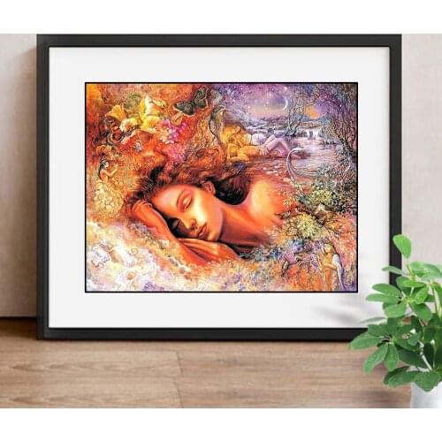Diamond Embroidery Portrait Full Drill Square Home Decor Picture Of Rhinestone 5D DIY Diamond Painting Dream Girl