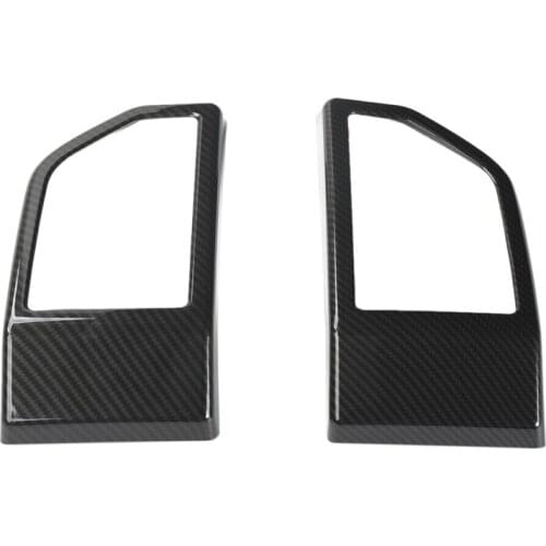 Car Carbon Fiber Dashboard Side Outlet Air Vent Covers Trim for Ford F150 2015-2019