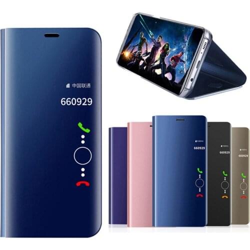 For Samsung J5 Prime G570F Case Clear View Smart Mirror Case For J330 J530 J730 Flip Stand Leather Cover For Galaxy A 6 A6 Plus