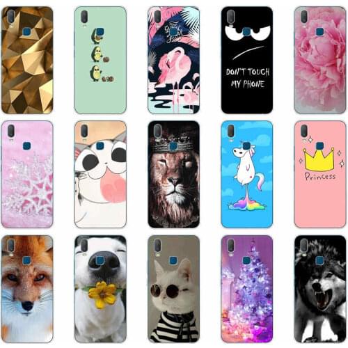 For Vivo Y11 2019 6.35" Case Silicon Soft TPU Back Cover For Vivo Y11 Y 11 Funda Cartoon Painted Phone Case Shells Bags