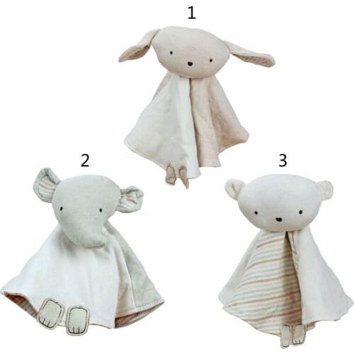 Baby Soother Appease Towel Bib Soft Cotton Animal Sleeping Doll Teether Infants Comfort Sleeping Nursing Cuddling Toys