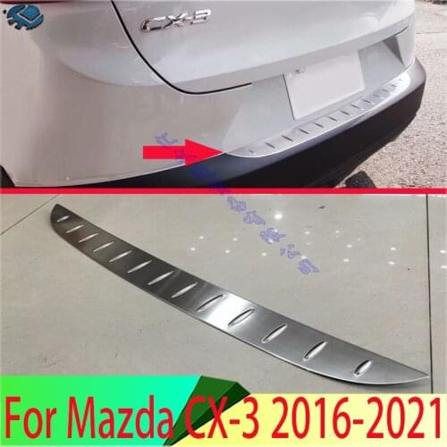 For Mazda CX-3 2016 2017 2018 2019 Stainless steel rear bumper protection window sill outside trunks decorative plate pedal