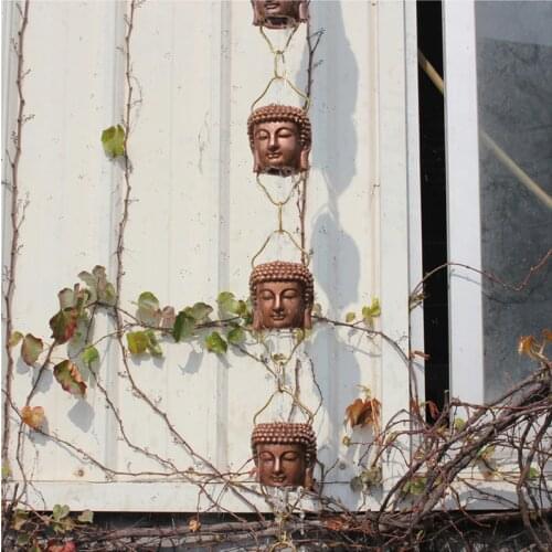 2.6m Water Diversion Chain Rain Bell Temple Eaves Drainage Chain Homestay Villa Japanese Courtyard Garden Copper Rain Guide Chai