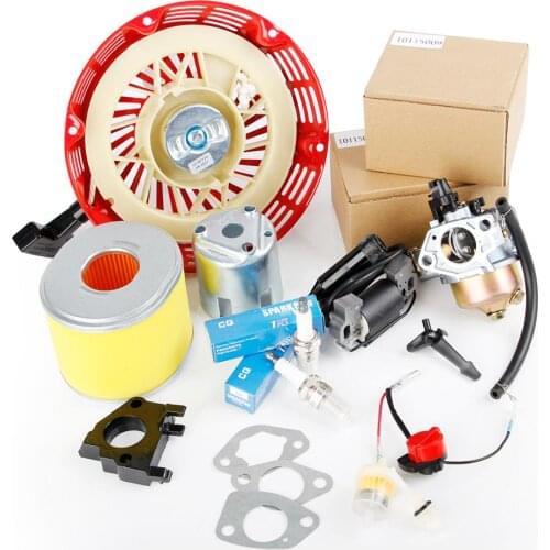 Honda GX340 GX390 11/13HP Engine Kit Carburetor Recoil Ignition Coil Spark Plug Air Filter