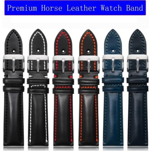 Corridor leather hand stitchedwatch strap 20 22mm For Nomos Sinn Union Tudor ROX Omega damasko Brown Handmade watch strap