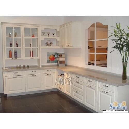 PVC/vinyl kitchen cabinet(LH-PV002)