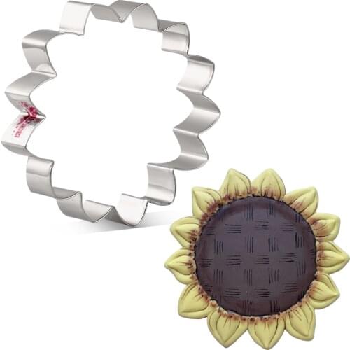 KENIAO Pumpkin Flower Cookie Cutter - 11.2 x 11.2 CM - Fall/Autumn Biscuit Fondant Sandwich Bread Cutters - Stainless Steel