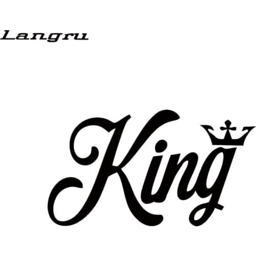 Langru Fashion King Crown Motorcycle Vinyl Sticker Decals Car Accessories Jdm
