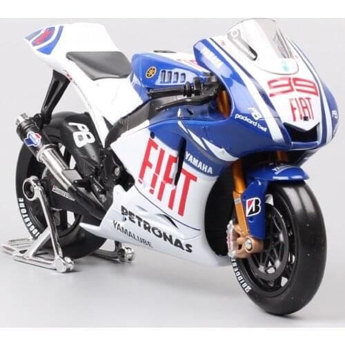 1/10 maisto scale Fiat Yamaha YZR-M1 racer No.99 Jorge Lorenzo #46 rossi motorcycle Moto bike Diecast Toys racing model GP 2009