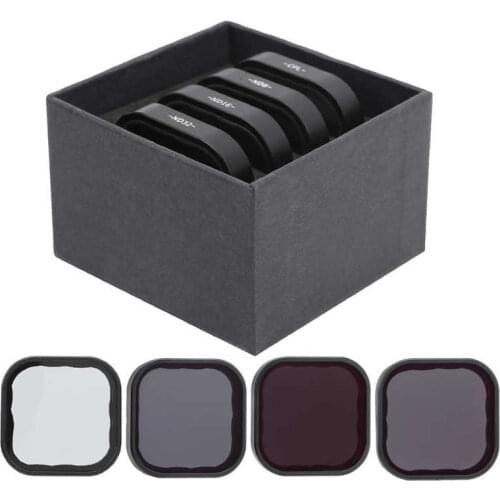 TELESIN CPL/ND8/ND16/ND32 Lens Filters 4 in 1 Set for Gopro Hero 9 Action Camera Lens Filter CPL Lens Filter