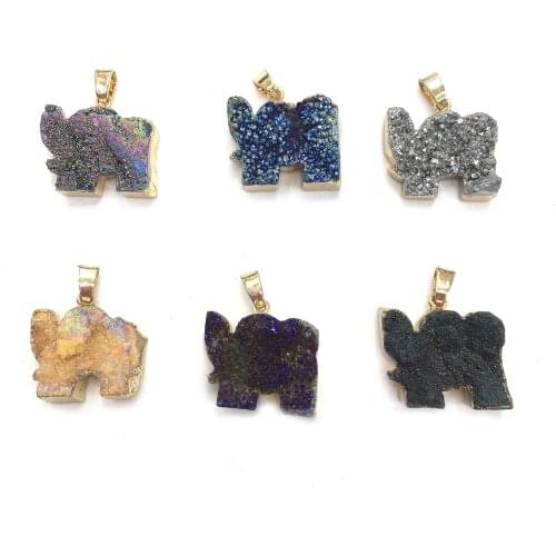 Natural Stone Hot Selling Trendy Agates Pendants Necklace Pendant for Jewelry Making DIY Necklace Accessories Size 24x26mm