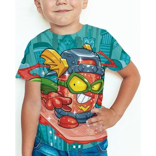 New 3D Superzings T Shirt Summer Childrens T-shirt Toddler Kids Cartoon Anime Camiseta SuperThings Tshirts Boys Girls Tee Tops