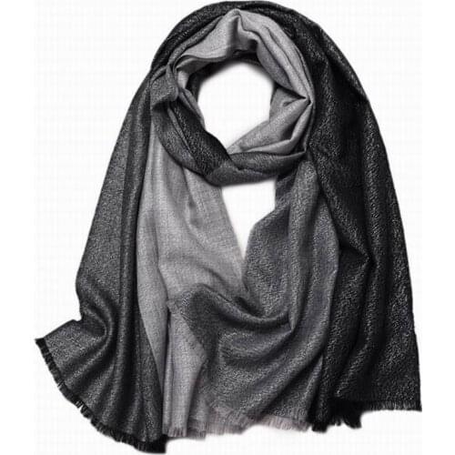New 100 Wool Scarf Women High Quality Merino Wool Scarfs Warm Gray Shawls Winter Lady Gift Free Shipping