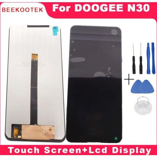 New DOOGEE N30 LCD Display + Touch Screen Digitizer Assembly 6.55inch Replacement Glass + Repair Tools For DOOGEE N30 Phone