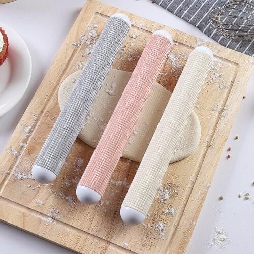 Plastic Non-stick Kitchen Rolling Pin Fondant Dumpling Skin Bread Dough Roller Decorating Tools Baking Accessories