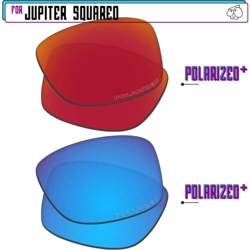 EZReplace Polarized Replacement Lenses for - Oakley Jupiter Squared Sunglasses - BlueP Plus-RedP Plus