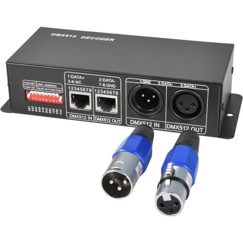 LED RGBW Controller DMX512 Decoder 4A DC12-24V 4 Channels