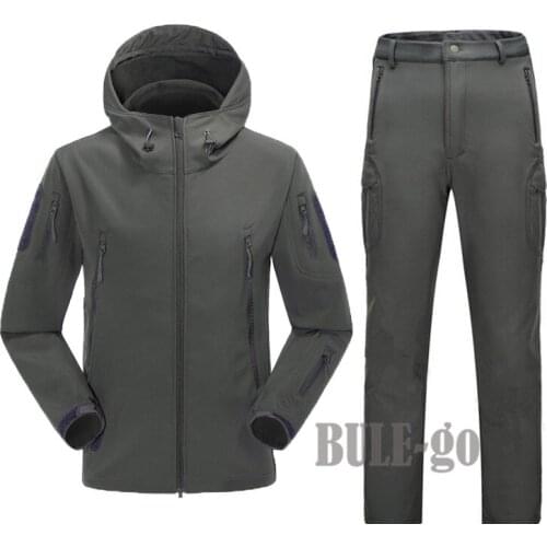 TAD V 4.0 Shark Skin Soft Shell Tactical Waterproof Jacket +Pants Military Windproof Combat Coats Clothing Outdoor Wear