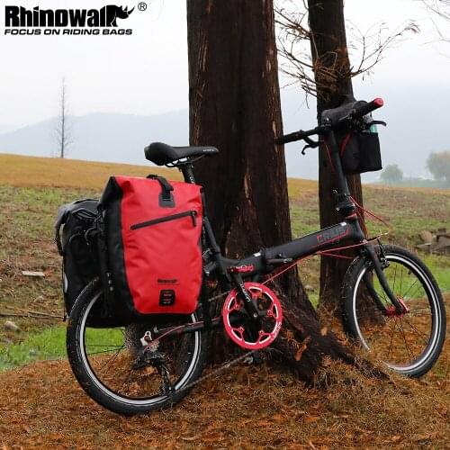 Rhinowalk Bike Bag 27L MTB Pannier Pack Backseat Pack Shoulder Bag Full Waterproof Travel Storage Backpack Byclicle Accessories