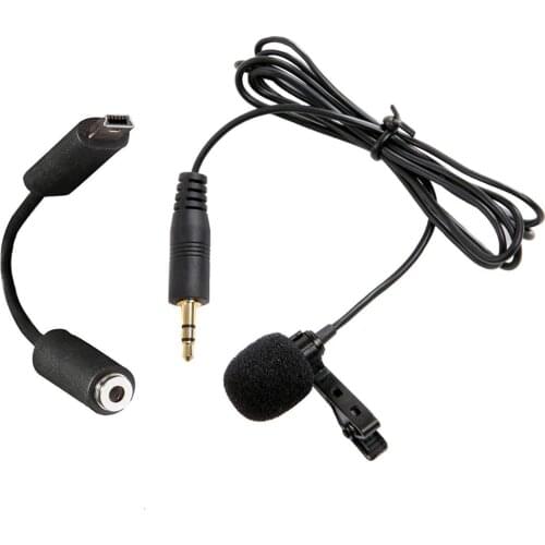 Lavalier Lapel Clip-on Omnidirectional Condenser Microphone for GoPro HERO3 HERO3 and HERO4 Black