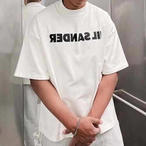 Women T-shirt Letter Logo Print Loose Mens and Womens Short Sleeve T-shirt