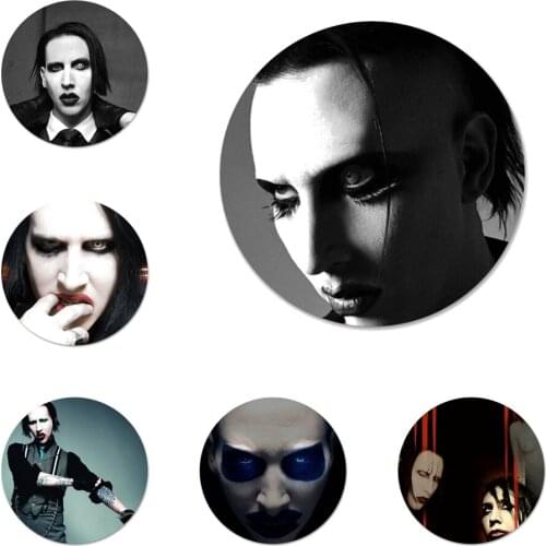 58mm Marilyn Manson Icons Pins Badge Decoration Brooches Metal Badges For Backpack Decoration