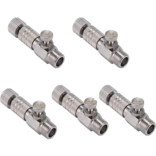 1/8Inch Airbrush Air Hose Quick Release Disconnect Coupler Release with Air Adjustment Valve Adapter
