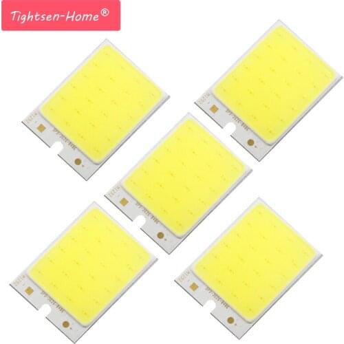 10PCS 36*26mm COB LED Light 2W Rectangle Shape DC 12V LED Bulb 6500K Cold White for DIY Auto Lamp Work Lights House Lighting