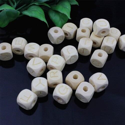 12mm Mixed 26 letters alphabet Grass tree burlywood Square Wooden Beads For DIY accessory Hole:approx 4.5mm 26pcs/lot K05481