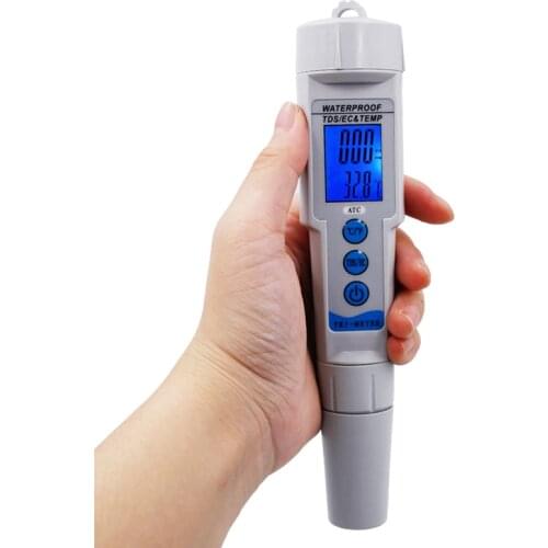 3 in 1 TDS Meter Waterproof Filter Measuring Water Quality Purity analyzer Tester EC TEMP-616 Temperature ATC 24%off