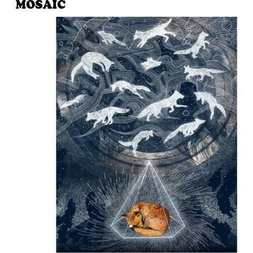 5D Rhinestones Diamond Embroidery animal fox picture 5d Diy Diamond Painting Cross Stitch Crafts Square Mosaic home decor