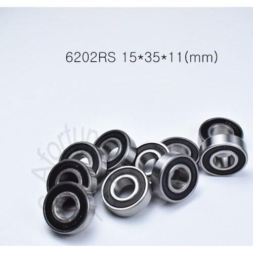 6202RS 15*35*11(mm) 1Piece bearings ABEC-5 rubber sealing bearings 6202 6202RS chrome steel deep groove bearing