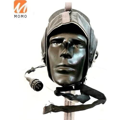 TZVintage MIG aviation leather helmet for Russian aircraft pilot helmet